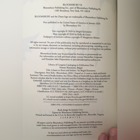 A Heart So Fierce And Broken - Cursebreakers Book 2 - By Brigid Kemmerer - Hc - Picture 5 of 10